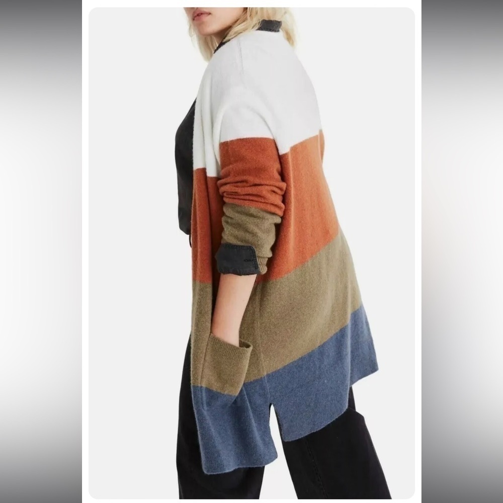 Madewell Kent Colorblock Long Cardigan Sweater